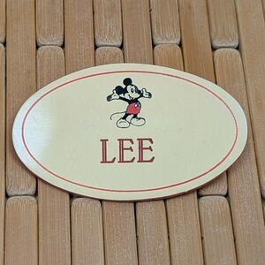 Vintage Disneyland 1980's Cast Members Double Letter Engraving LEE Name Tag